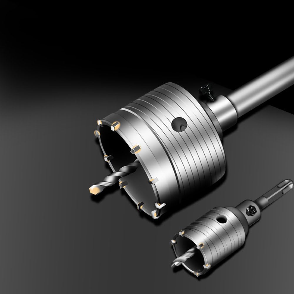 1 Uds. Broca de martillo de sierra perforadora de pared de hormigón de 30-150mm con herramienta cortadora de piedra de cemento de eje redondo, 430mm, cuadrado