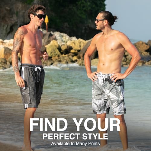 Image of Kanu Surf Men's Big Viper Extended Size Stripe Swim Trunk