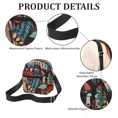 Image of MOMISY Women Mobile Messenger cellphone Bag Ladies Nylon Shoulder Cross Body Long Strap for College, Outing, Travelling, Work