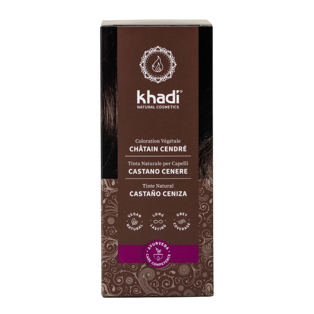 khadi CASTANO MEDIO Tinte vegetal para el cabello - tinte para un color castaño canela vivo y cálido hasta un castaño medio intenso y profundo - 100% vegetal - 100 g — view 28