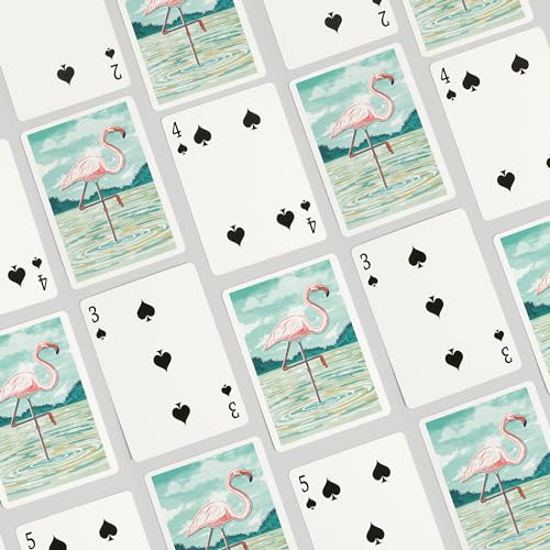 Baraja de cartas Poker Lantern Press Graphic Pastel Flamenco miniatura 4