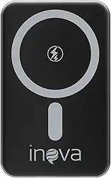 Power Bank 10000mAh com Caregamento por inducǎo, Carregador Sem Fio Portátil Magnético com Cabo Tipo-C 20W PD Carregamento Rápido, Compativel com Celulares ioS e Android (Preto, Amperes Horas, 10000)