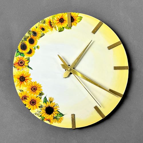 Image of Little Birdie DIY Clock Making Kit 10Inch Dia 2MM Thick | DIY Art & Craft Kit For School Projects, Home & Office Decor | MDF DIY Wall Clock Making Kit | Gift For Kids, Adults,Multicolor