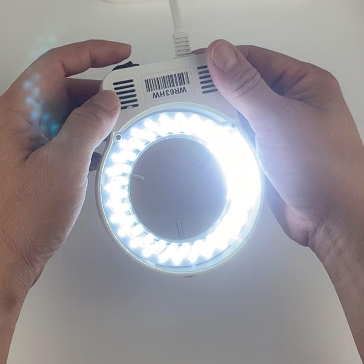 Microscope Accessories Kit Microscope LED Ring Light Illuminator Lamp 0-100% Adjustable lamp for miniscope Ring Light 5W 110V-220V Microscope Slides