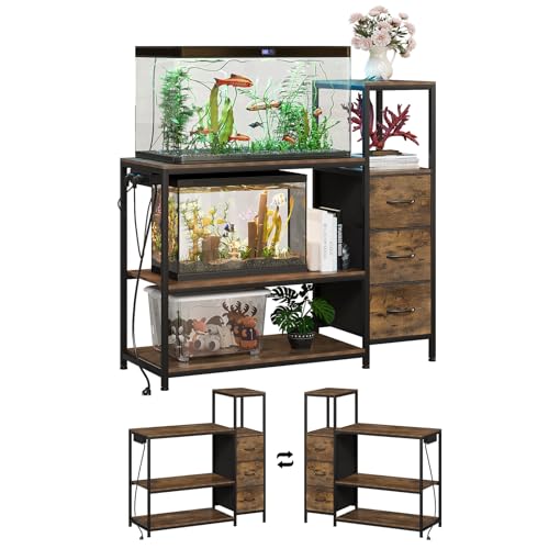 Welfuturer 20 Gallon Aquarium Stand with Power Outlets...