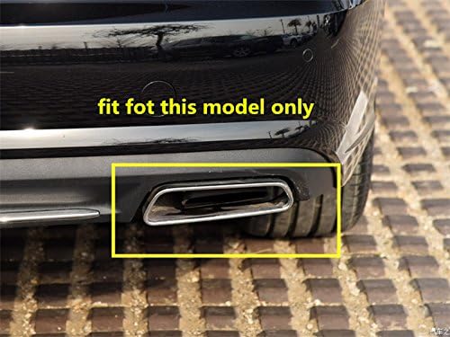 Stainless Rear Exhaust Muffler Tail Pipe Trim Cover 2pcs for Audi A7 S7 2015-2018