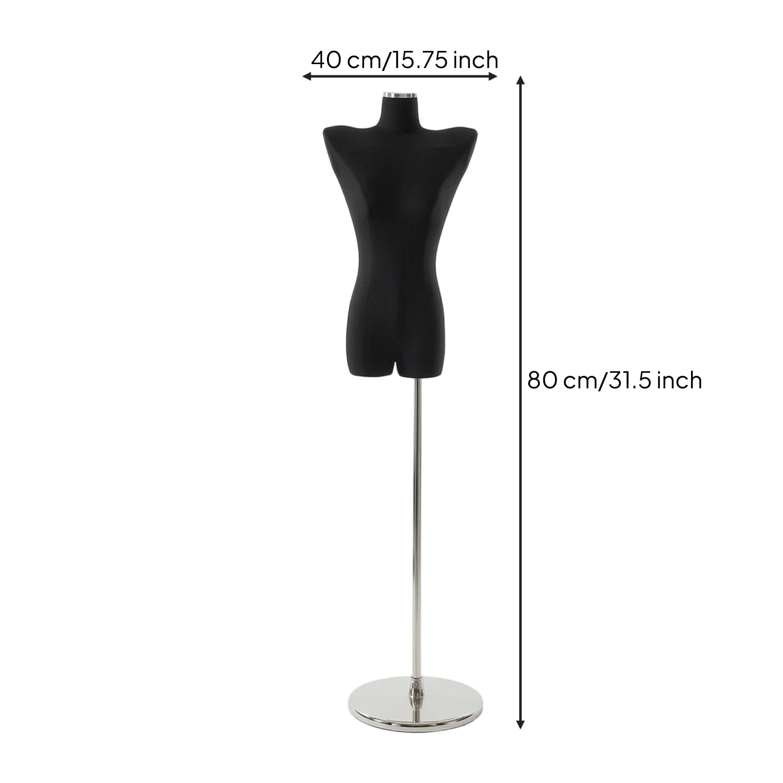Schaufensterpuppe Damen Torso Büste Schneiderpuppe Schneiderbüste Kleiderpuppe Formstabil mit Schmaler Taille Zeigt Fall Und Schnitt von Blusen Und