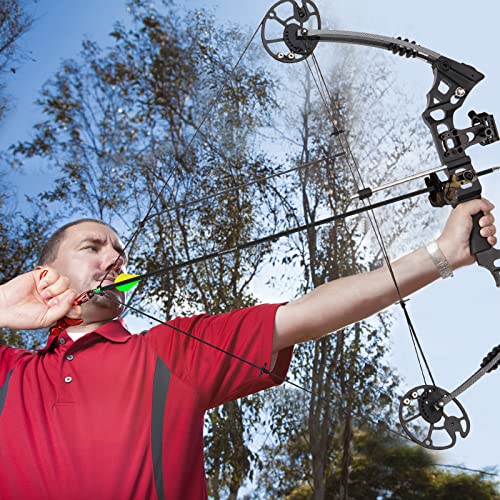 Aimdor Compound Bow Release Archery Aids With D Loop Rope 360° Adjustable Thumb Release Aluminum Alloy Aids For Hunting Outdoor Accessories Red #TOP5