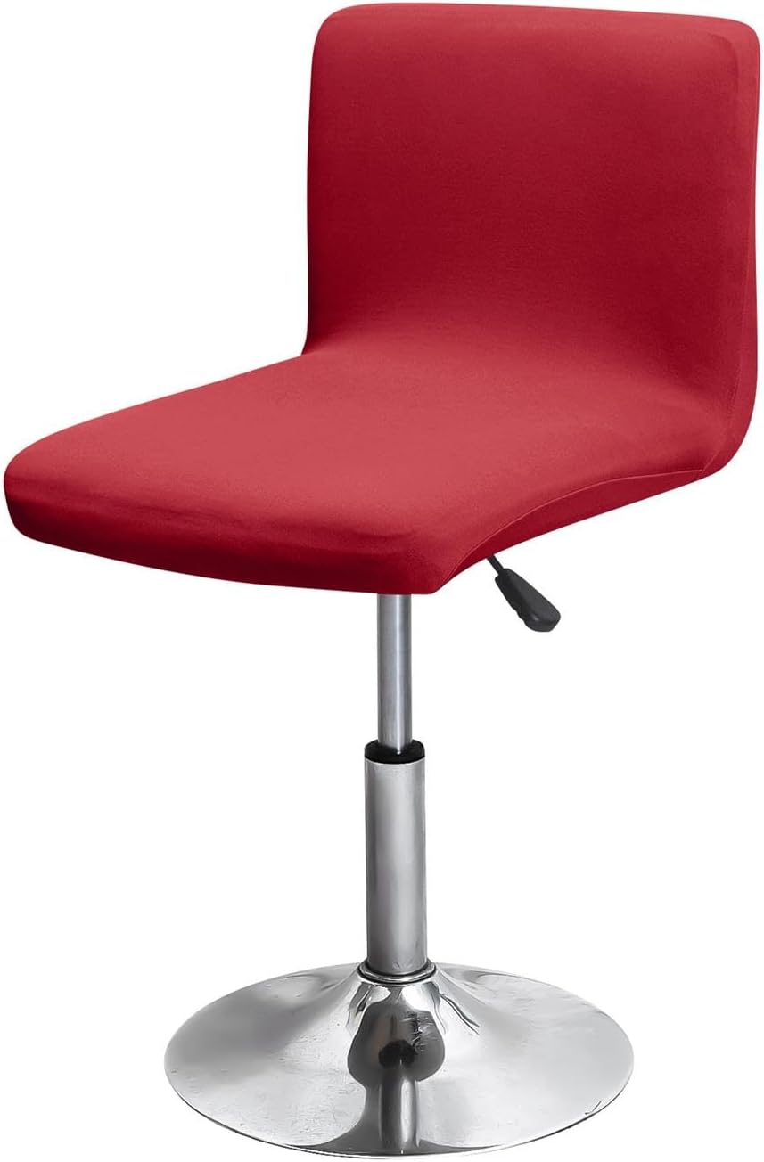 Bar Chair Stool Covers Stretch Removable Washable Chair Slipcover for Short Swivel Dinning Chair Back Chair Bar Stool Chair Protector Covers,Coffee,8pcs