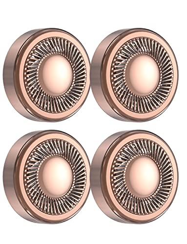 Replacement Heads for Flawless Generation 1 4PCS, Mellbree Facial Hair Remover Replacement Heads Compatible with Finishing Touch Flawless Facial Hair Removal Tool Rose Gold