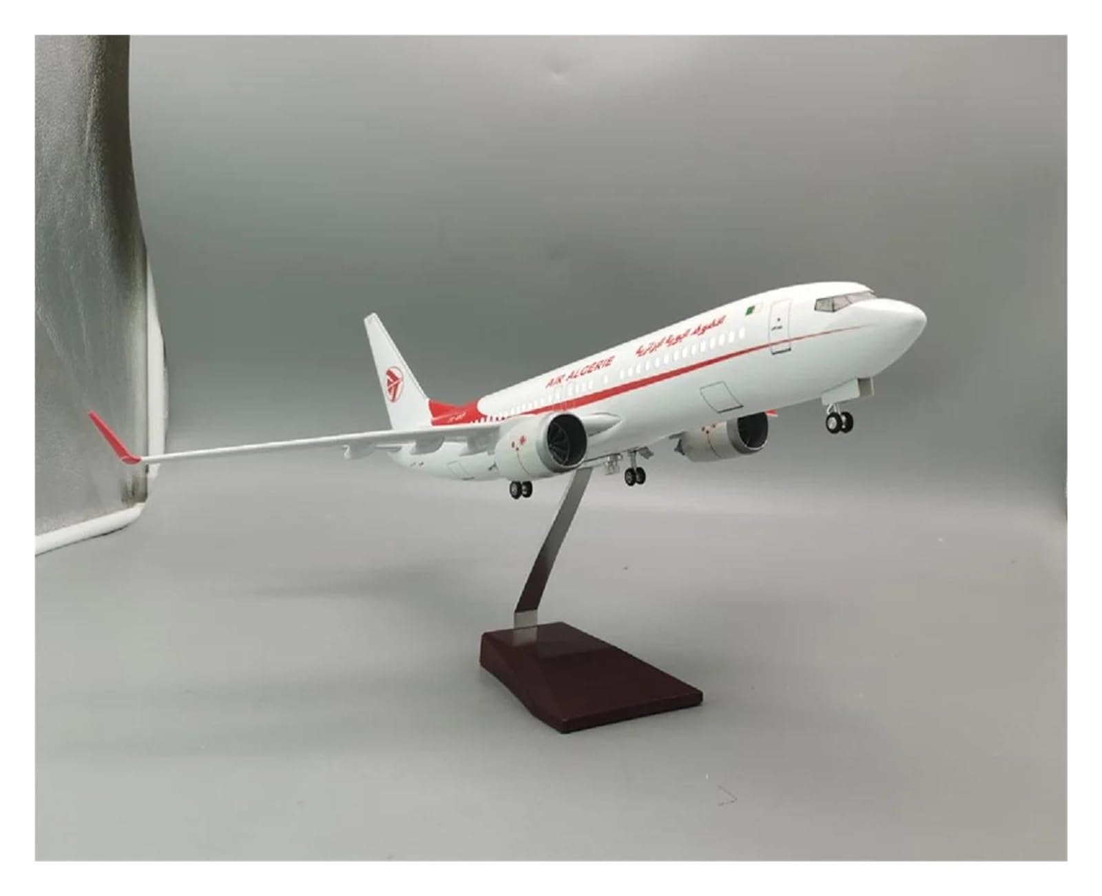 Odlewane zabawki samolotowe w skali 1/85 dla B737-800 Algerie Model samolotu stojak wystawowy model samolotu kolekcjonerskiego samolot T wyświetlacz biurkowy samolot do zbierania i wyświetlania (ze