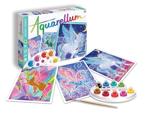 SentoSphère - AQUARELLUM - PEGASES - Kit peinture - Peinture Aquarellable Magique - A partir de 7 ans - fabriqué en France