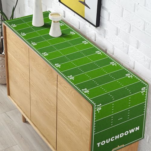 Pudodo Football Field Table Runner Touchdown Game Day Tablecloth Football Theme Birthday Party Kitchen Dining Home Decoration (13" x 72") - Image 5