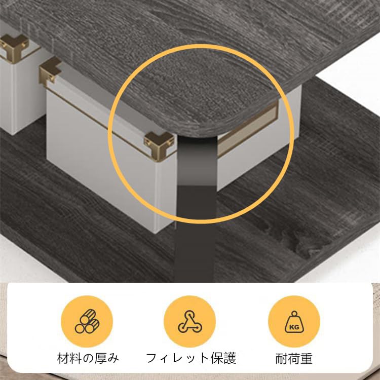 【美品】ローテーブル　リビングテーブル Amazon.co.jp: ZXD ローテーブル スタイリッシュ ローテーブル