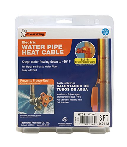 Image of Frost King HC3A Automatic Electric Heat Kit Heating Cables, 3 Feet, Black