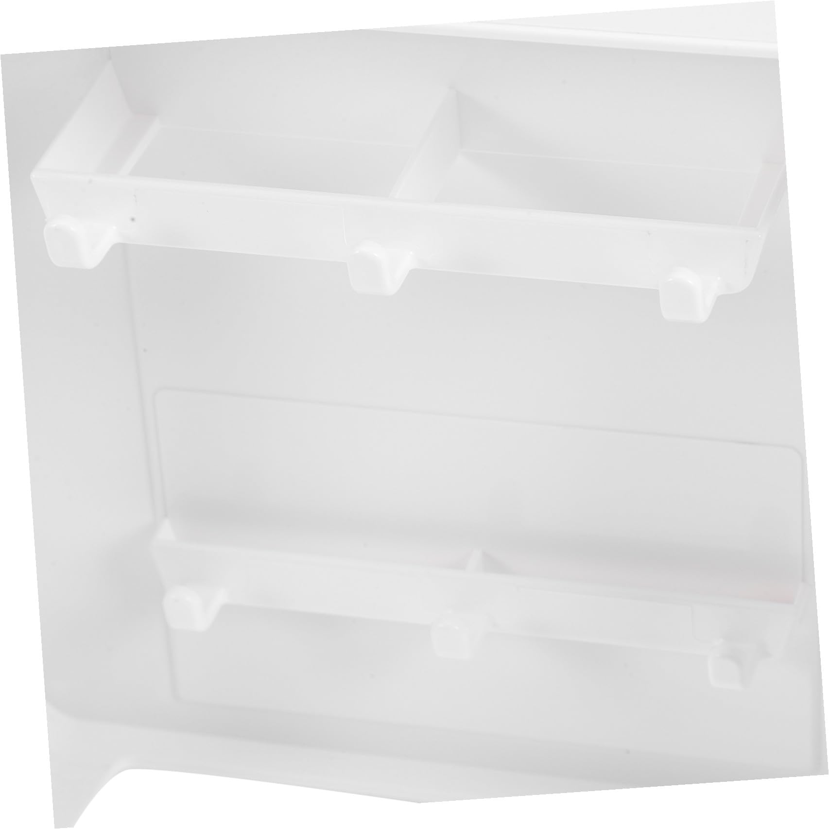 DECHOUS Portachiavi da Parete Magnetico Bianco in Plastico per Casa | Vano per Lettere, Fissaggio senza Fori, Stile Moderno e Aspetto Elegante, Uso in Fioreria e Libreria