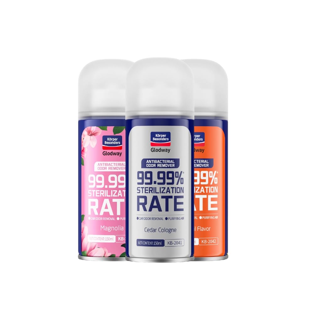 Glodway Whole Car Air Refresher,Odor Eliminator Remover Spray For Car,Scents Freshener With Odour Eliminator Technology,Long-Lasting Scent,6 Ounce(Pack of 3)