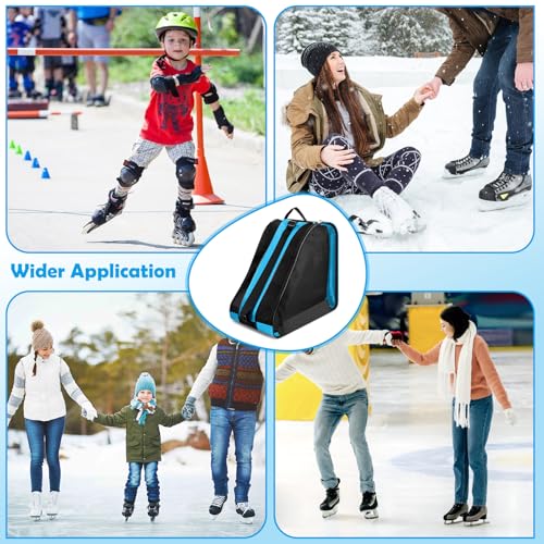 TOSAVGA Rollschuh Tasche Inliner Tasche, Ice Skate Bag Schlittschuh Tasch mit Henkeln, Schlittschuhe Tasch Kinder/Erwachsene, Tasches für Eislaufschuhe, Eiskunstlauf Schlittschue, Eislauftasch