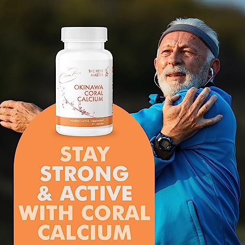 Nora Ross Okinawa Coral Calcium Supplements, Healthy Immune Support, Supporting Bone & Teeth Health With Magnesium, Potassium, Zinc, Vitamin D3, Vitamin B, Calcium Carbonate, 90 Capsules #TOP3