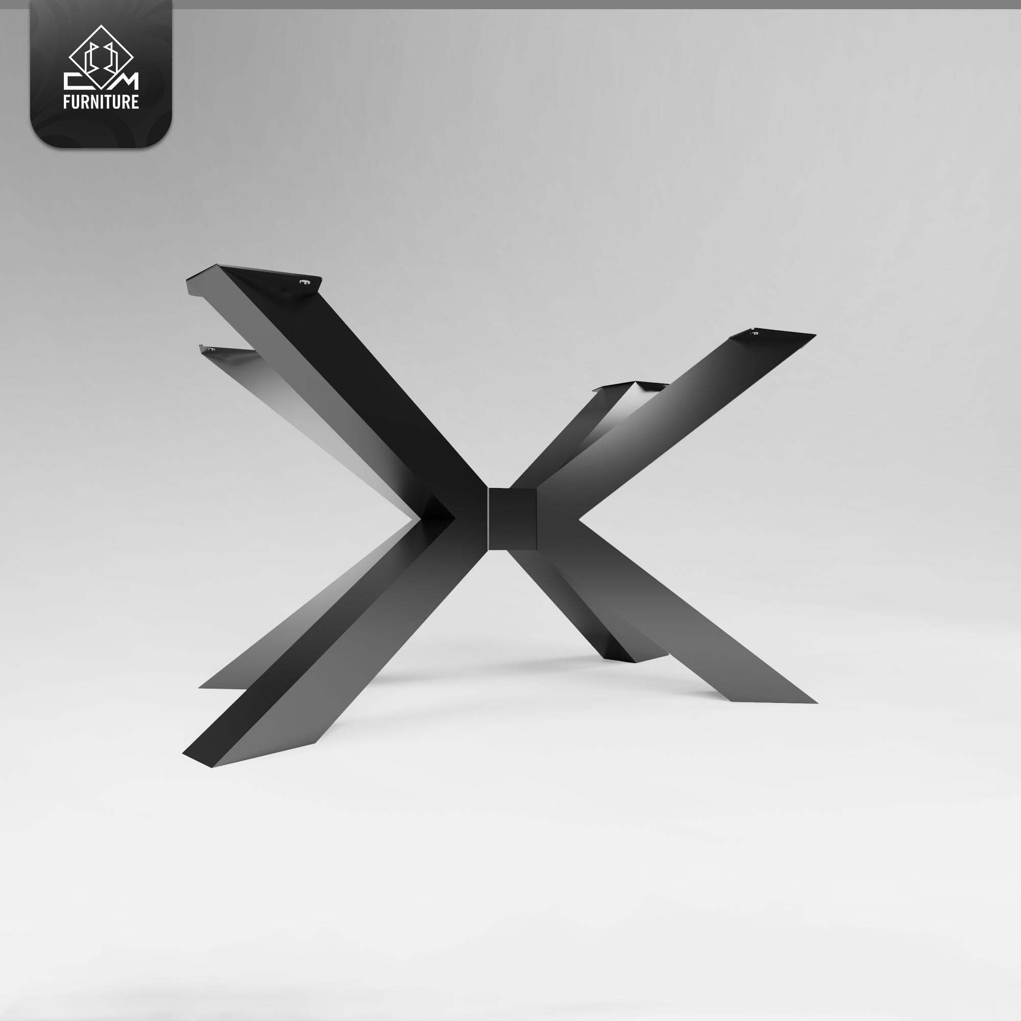 Pied de Table Basse Metal Spider Mikado Style Noir