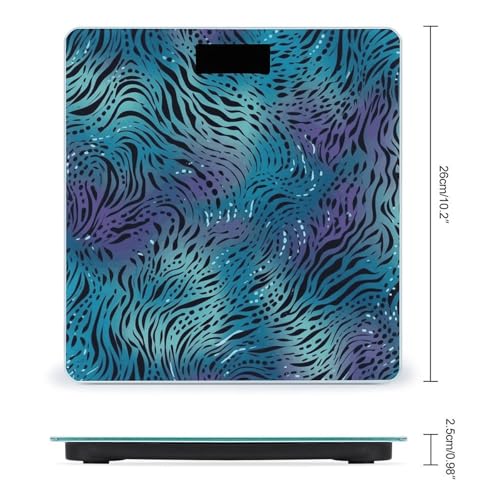 Báscula Digital de Baño Estampado Cebra Azul 400 lb miniatura 2
