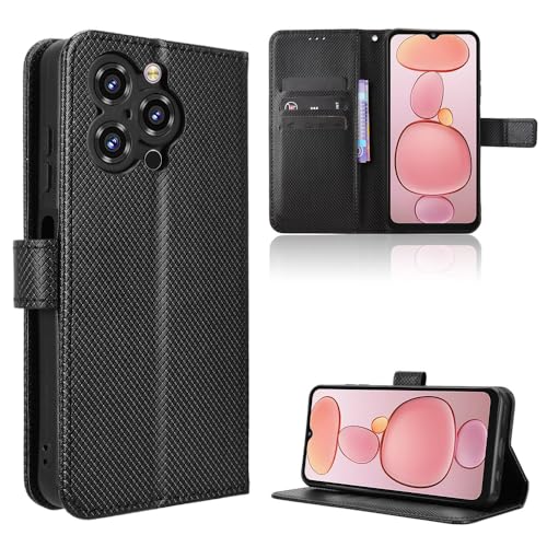 For Oukitel C3 2025 �P�[�X �蒠�^�yBAOLINTX�z����PU���U�[ �g�уP�[�X �ϏՌ� �y�� ���^ �J�[�h���[ ���u���@�\ �Ή� �w��h�~ �J�o�[ �}�O�l�b�g �S�ʕی� Oukitel C3 2025 �ی�P�[�X (�u���b�N)