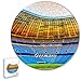 Allemagne Allianz Arena MunichPuzzles 195 Pièce Animal Forme Ronde en Bois Enfants Adulte Puzzle Décoration Souvenirs Cadeau De Voyage 16,5 × 16,5 Pouces