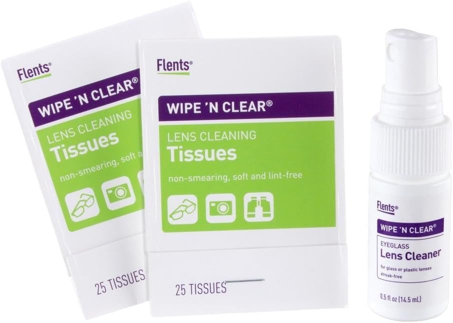 Miniatura 2 de Flents Wipe 'N Clear Limpiador para lentes de vidrio, 8 onzas líquidas (236 ml), K465, Kit de limpieza, Total 1, 1, 1