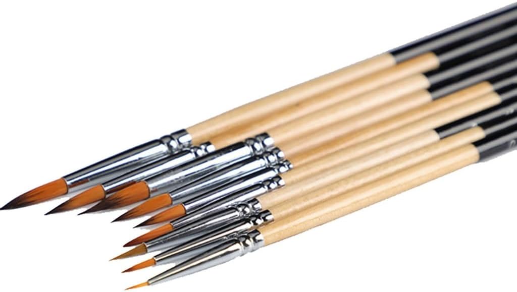 10 Nylon Hair Line Drawing Brush Stroke Oil Painting Pigment Acrylic Gouache Watercolor Painting Long Pole Pen