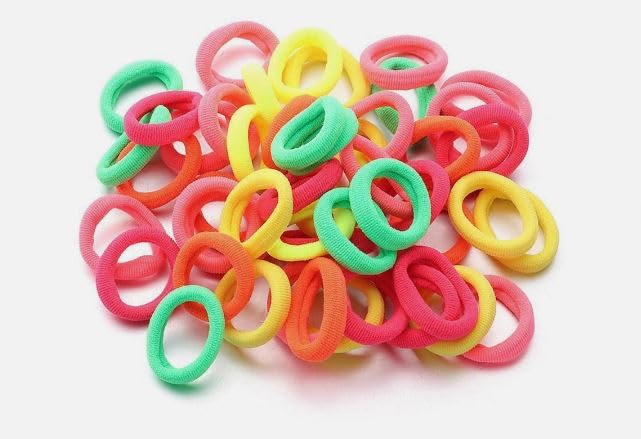 Miniatura 6 de Gomas elásticas para el cabello que no Provoca daños, paquete de 100 unidades multicolor