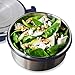 LunchBots Salad Bowl Lunch Container - 4-Cup - Leak Proof Lid - Stainless Steel Inside - Not Insulated - BPA Free, Dishwasher Safe - Navy - 4 cup