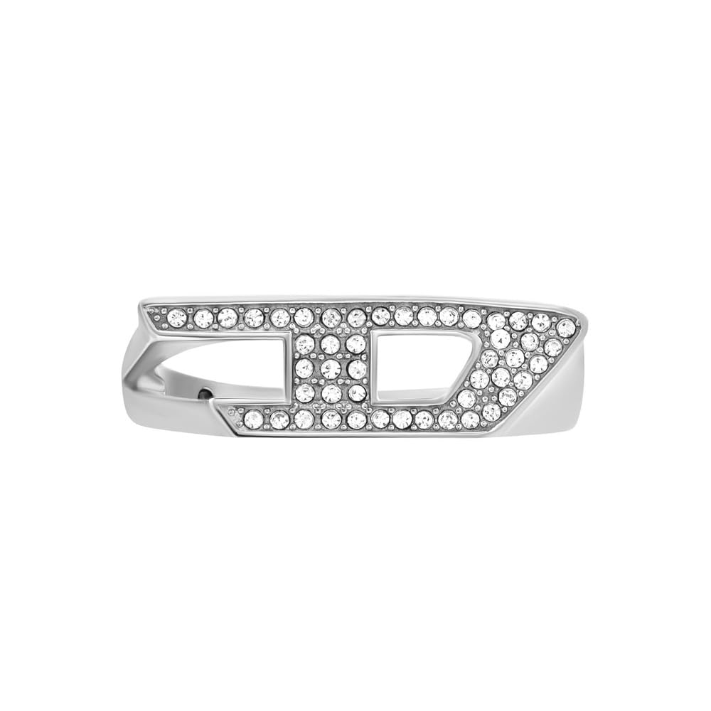 Diesel D Logo Unisex Edelstahl oder Kristall Glitz Siegelringe