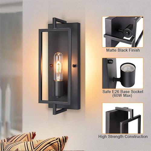 Lámpara de pared E27 industrial para iluminar rincones oscuros en cocinas 2