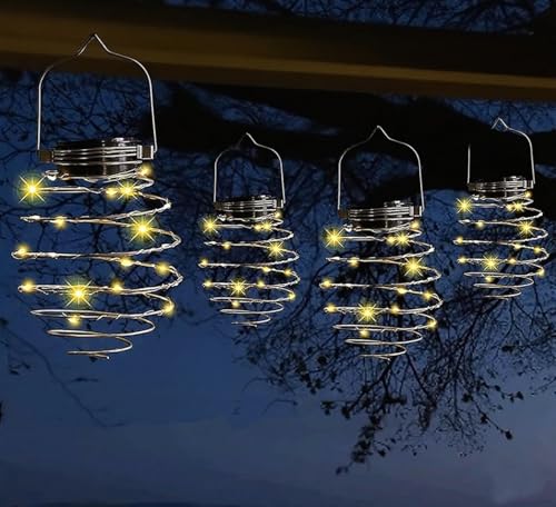 Lanterne solaire extérieur suspendue pour embellir un jardin sombre sans travaux électriques