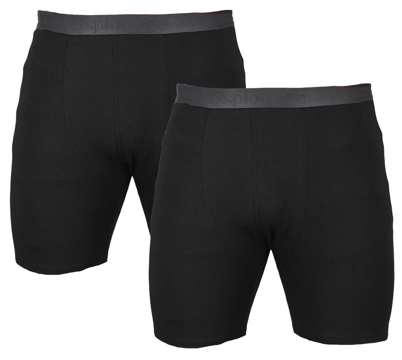 Espionage Big Mens Black Panda Bamboo Boxer TWIN PACK Shorts Multipack For Sizes 2XL 3XL 4XL 5XL 6XL 7XL 8XL, Size : 3XL