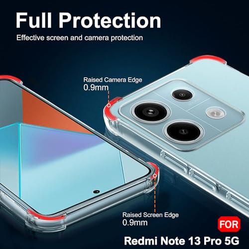 Image of TheGiftKart Crystal Clear Back Cover Case for Mi Redmi Note 13 PRO 5G | Shockproof Soft TPU Case | Cushioned Edges for Ultimate Protection Back Cover Case (TPU, Transparent)