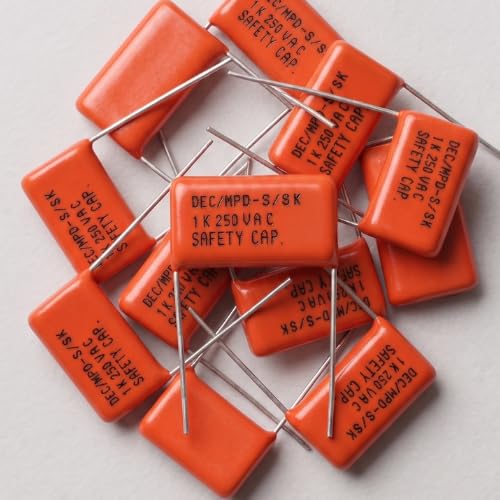 Image of Plastic Film Capacitor DEC (MPD-SWS) 1K /10 /250VAC | High Stability MPD Capacitor (Pack of 20)