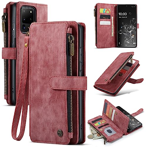 Étui Samsung S20 Ultra antichoc avec porte-cartes et fermeture éclair