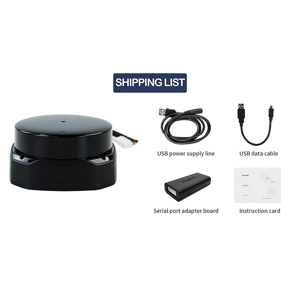 RPLIDAR S2L - Escáner lidar DTOF de 360° con Radio de 18 m, tasa de muestreo de 32 K, protección IP65 y Resistencia a la luz de hasta 80 K Lux para Evitar obstáculos de navegación AGV, UAV y Robot