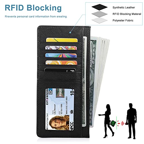 XEYOU Women Slim Rfid Blocking Credit Card Case Holder Wallet Zip ID Case Wallet Small Compact Leather Wallet Coin Purse3