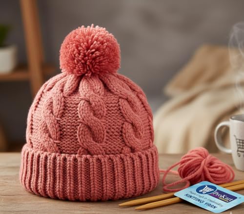 Image of ProKart Premium Woolen 4 ply Hand Knitting Wool Yarn | Fine Weight Knitted and Crocheted Soft Yarn for Sweater, Scarf, Hat, Baby Clothes, Baby Sports, Purse, Gift Bags & DIY Craft Accessories Projects (1 Ball /100 Gram Each) (Carrot Pink, 100gms x 2 Pack)