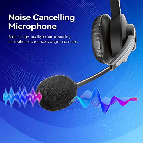 Voistek Usb Headset With Microphone For Pc,Noise Cancelling Headphones,Office Headset,Corded Headphones For Skype, Softphone, Call Center, Crystal Clear Chat, Super Lightweight, Ultra Comfort(Single) #TOP2