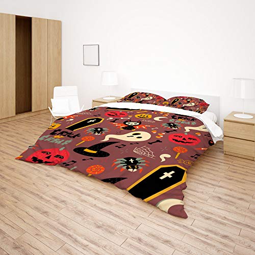 Parure de lit Halloween CHEHONG en polyester doux durable