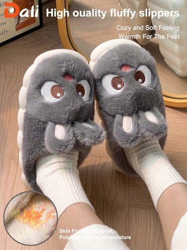Soft Slippers Plush 3D Bunny Ear Cozy Warm Fuzzy Indoor Shoes for Women Cute Animal Ears House Slippers Non-Slip Winter Home Footwear Comfortable Gift2