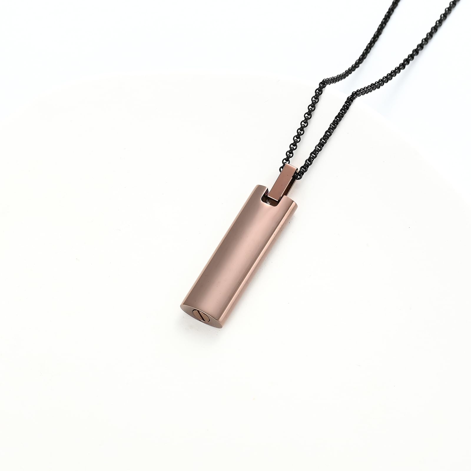 QGJNSGC Urn Necklace for Ashes Pet Paw Print Cremation Jewelry Memorial Pendant for Dog Cat Ashes Keepsake Locket Jewellery for Men for Women (Coffee) - Image 4