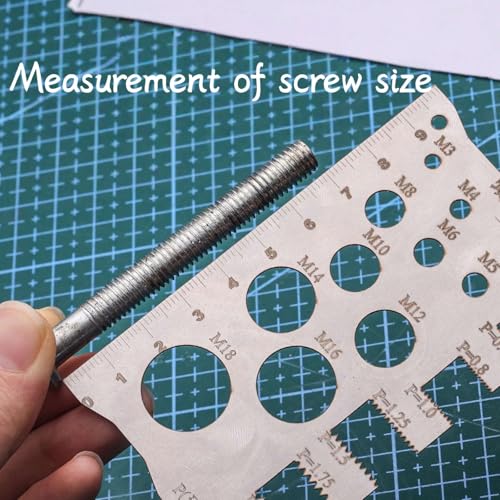 Thread Pitch Gauge,Screw Size Chart Thread Gauge,Measurement Tool for Screw,High Precision Screw Size,Thread Gauge Metric and Imperial,Screw Checker,Screw Measuring Tool,Screw Thread Gauge Tool 6 Thread Pitch Gauge,Screw Size Chart Thread Gauge,Measurement Tool for Screw,High Precision Screw Size,Thread Gauge Metric and Imperial,Screw Checker,Screw Measuring Tool,Screw Thread Gauge Tool - Image 6