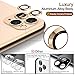 Buluby for iPhone 11 Pro Max/11 Pro Camera Lens Protector,Premium Tempered Glass Aluminum Alloy Lens Screen Cover Film (Gold)
