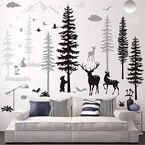 Vinilos Decorativos Bosque Montaña 5 Hojas 90x33 cm miniatura 5