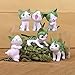 JLZK Juego de 6 figuras de gato CHI de colección de juguetes, mini animal, decoración en miniatura, figuras de hadas, decoración para tartas (6 unidades), color verde