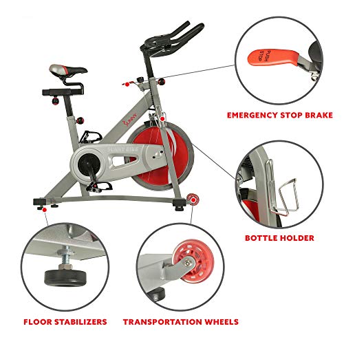 Sunny Health & Fitness Pro Ii Indoor Cycling Bike With Device Mount And Advanced Display – Sf-B1995, Silver #TOP3